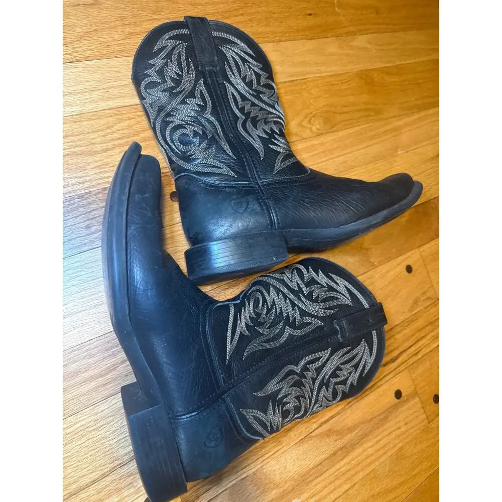 Ariat 10029743 Black Sport Herdsman Western Boots Men' Size 10 EE